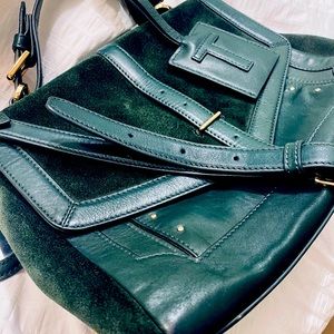 TORY BURCH 797 collection green Satchel Purse